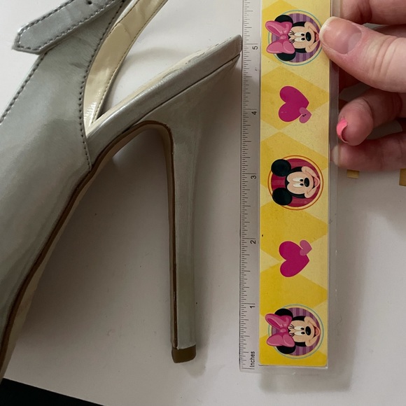 Silver stiletto, peep-toe, slingback US 5.5 - Picture 4 of 4